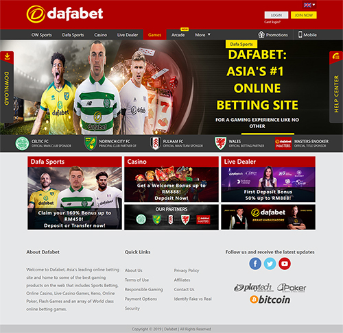 dafabet.net homepage screenshot