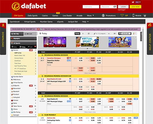 sportdafa.net OW Sports page screenshot