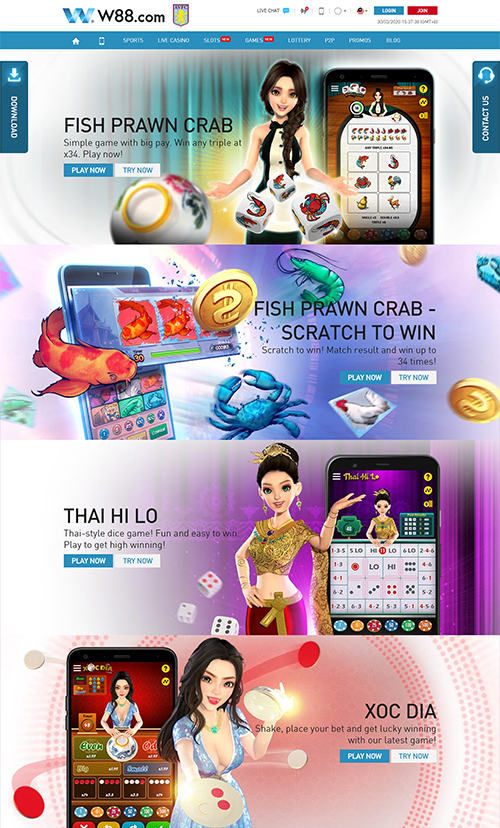 w88live.com lottery page screenshot