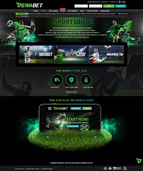 dewamy.com sports page screenshot