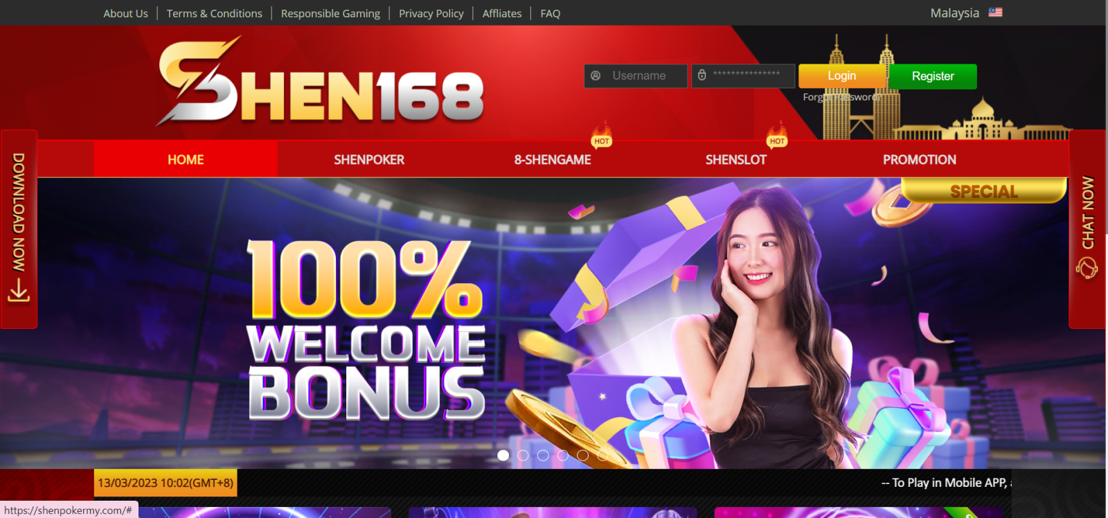 Shen168 Online Casino Malaysia